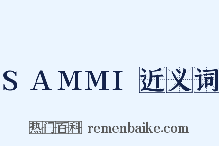 SAMMI近义词是什么意思的图片